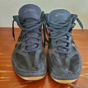 Asics Matflex All Black Lace Up Wrestling Shoes Style J306N Men's Size US 9